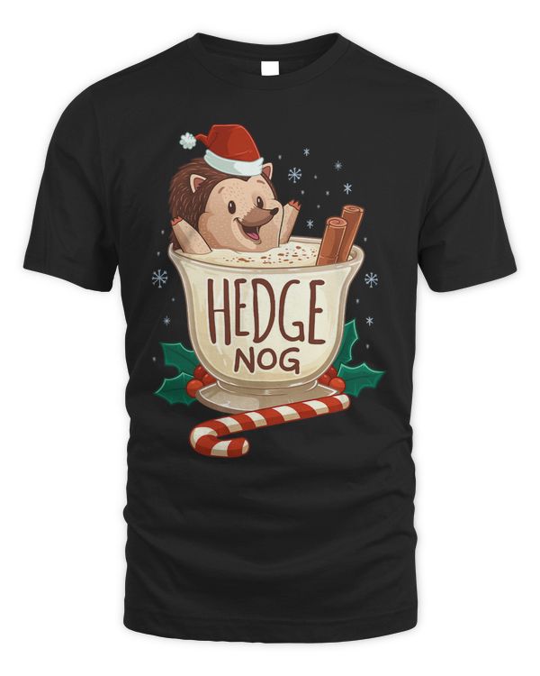 Funny Xmas Hedge Nog Hedgehog Eggnog Christmas