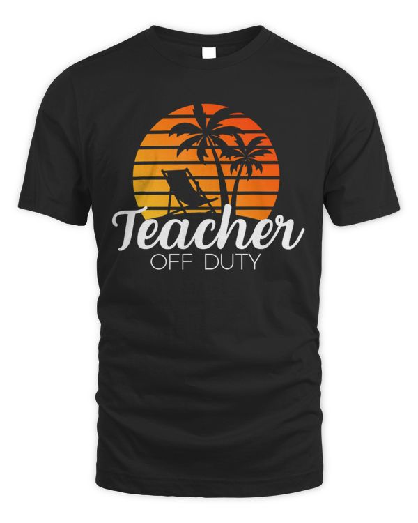 Teacher Off Duty - Paradise Sunset Palm T
