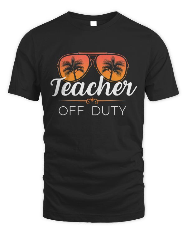 Teacher Off Duty - Sunglasses Sunset Palm T