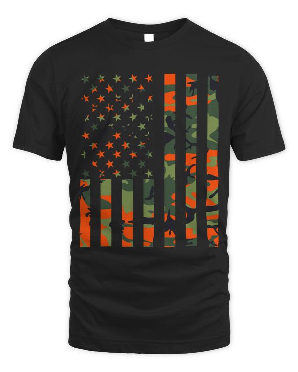 Camouflage american flag for hunters and men women patriots.