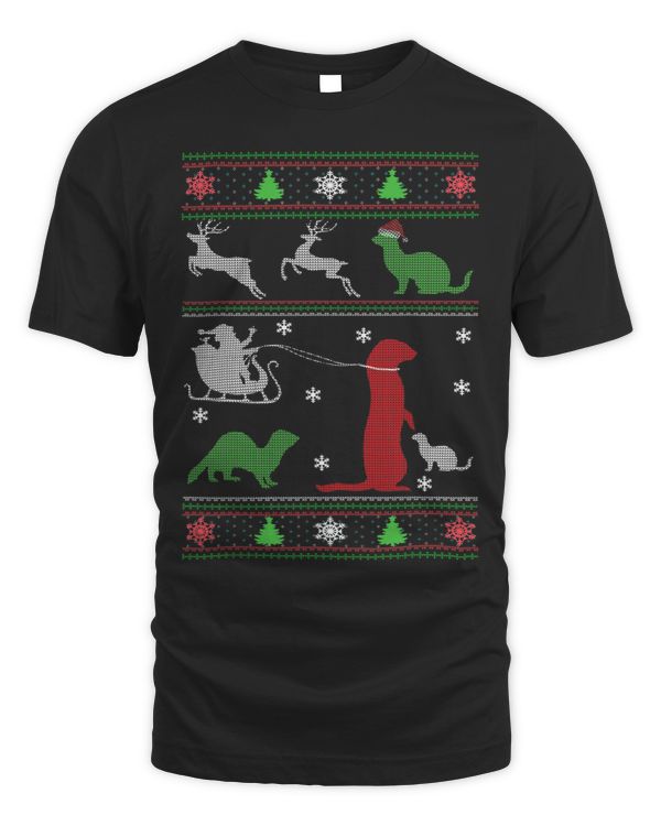 Ferret Funny Christmas Snow Pine Tree Zookeeper