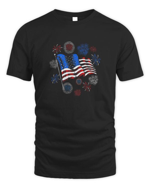 Fireworks 4th of July American Flag Patriotic Sparklers