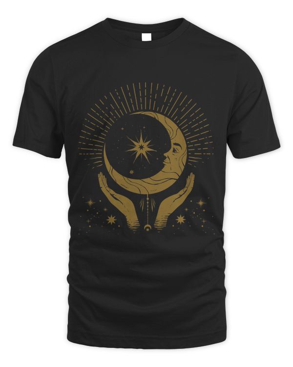 Dark Academia Mystical Celestial Crescent Moon Stars Zen