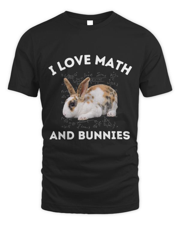 I Love Math and Bunnies Rabbit Lover Owner Algebra Teacher