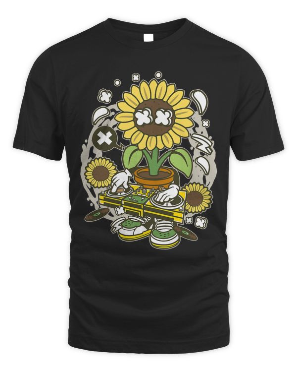 DJ Design Sun Flower Sound Engineer Disc Jockey
