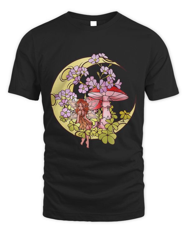 Crescent Moon Fly Agaric Toadstool Flowers Fairy Tale Faerie