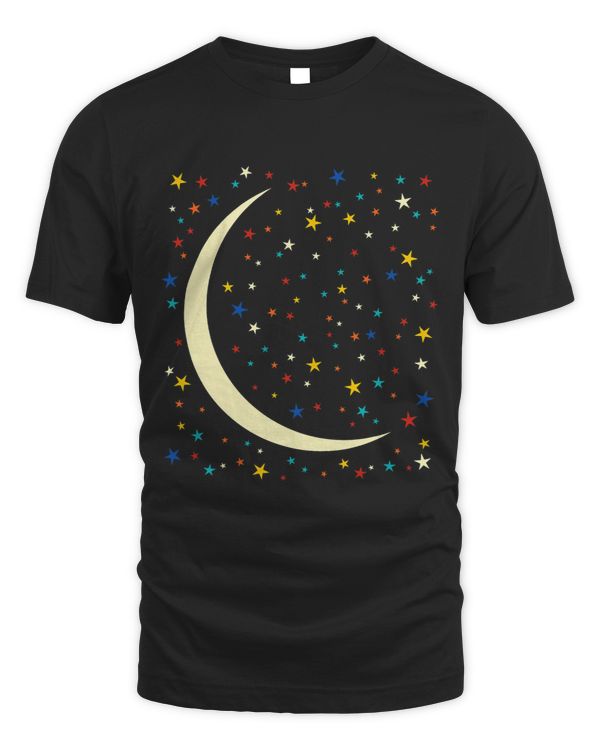 Crescent Moon Starry Sky