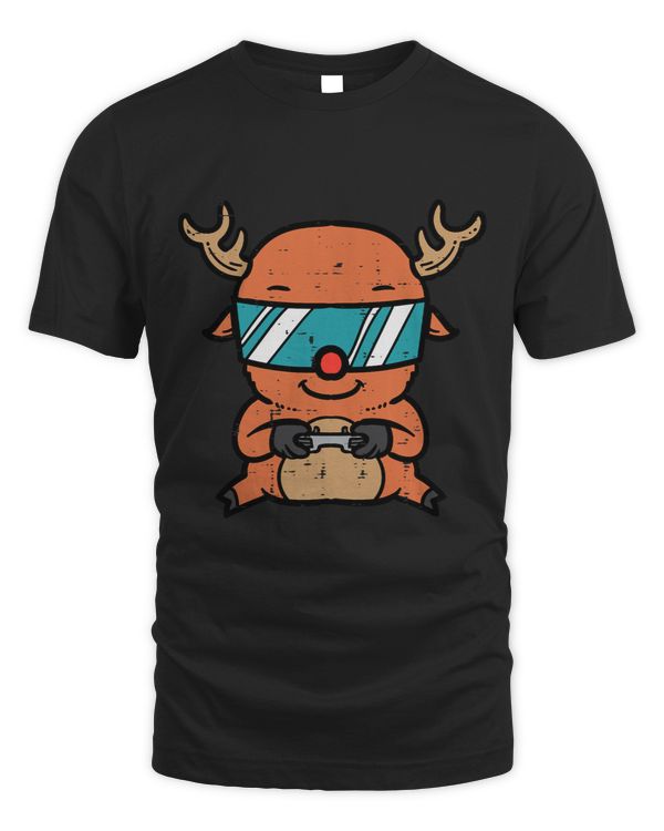 Christmas Gamer Reindeer Xmas Gaming Men Boys Kids Youth 1