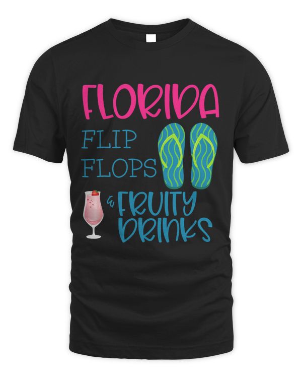 Florida Flip Flops And Fruity Drinks Vacation Spring Break