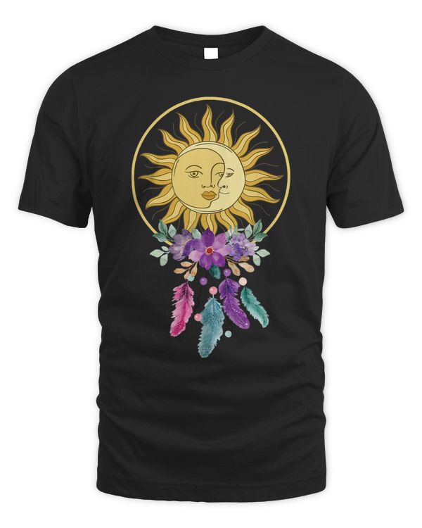 Dreamcatcher Sun Moon Celestial Feathers