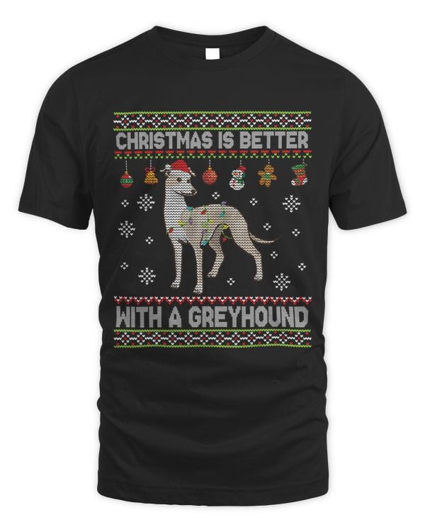 Dog Grayhound Presents Gingerbreads Christmas Is Better With A Greyhound