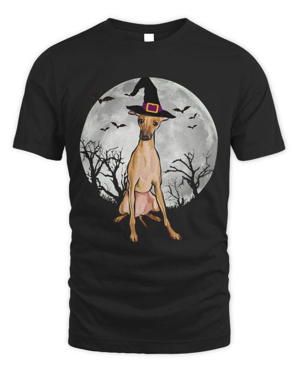 Dog Grayhound Scary Italian Greyhound Dog Witch Hat Halloween
