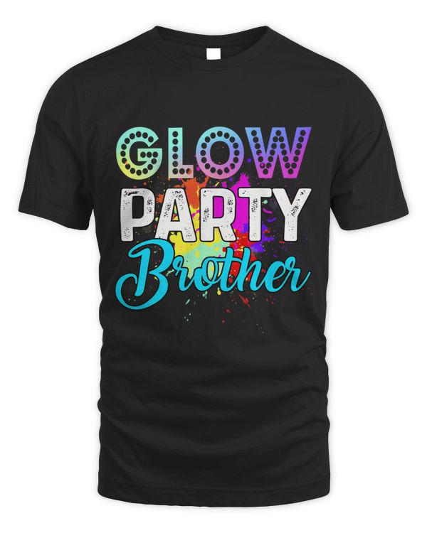 Glow Party Brother Retro 80s Party Vintage Paint Splatter