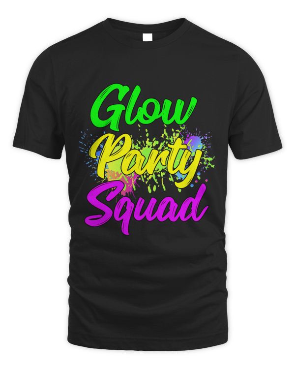 Glow Party Squad Paint Splatter Effect Glow Party Vintage