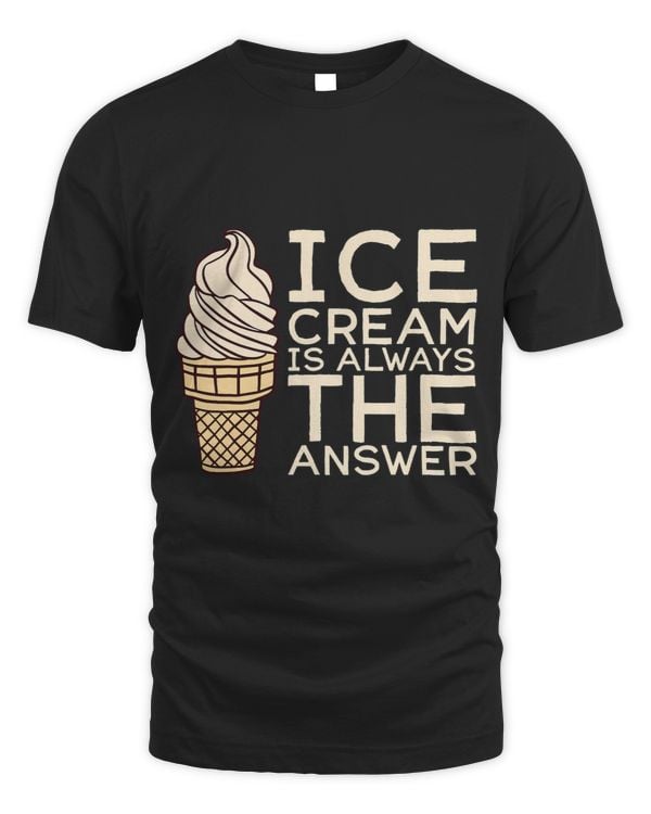 Ice Cream Is Always The Answer Blocky Summer Design Girl Boy 1