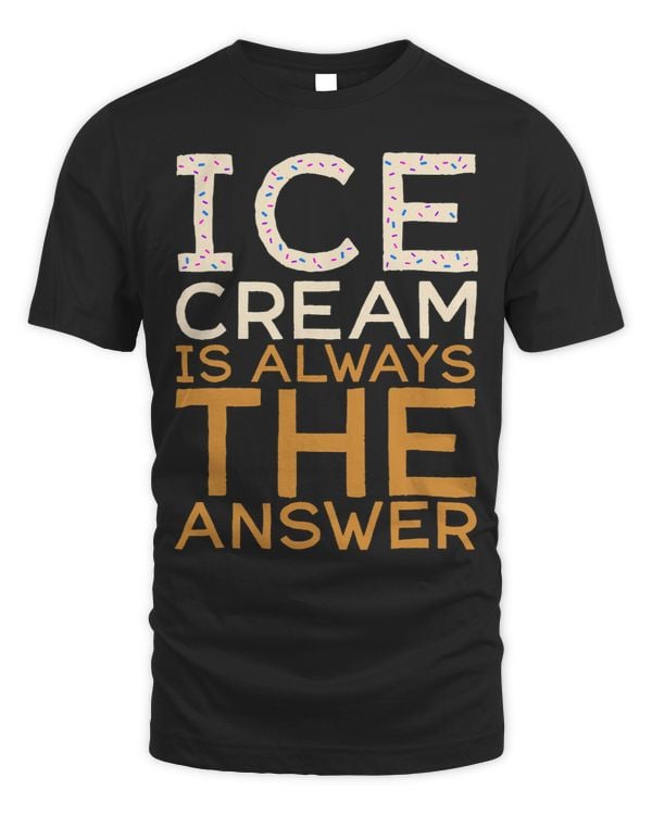 Ice Cream Is Always The Answer Blocky Summer Design Girl Boy