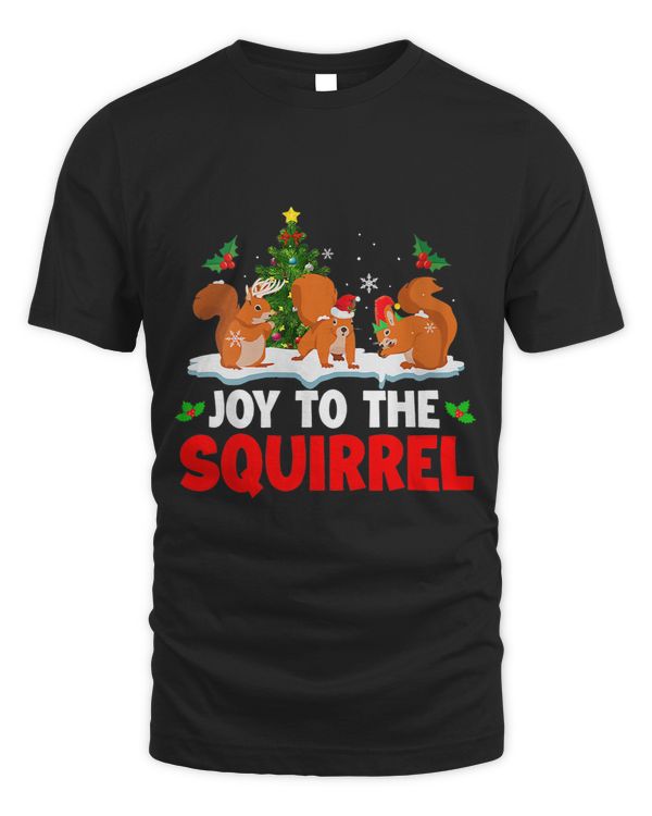 Joy To The Squirrel Christmas Santa Elf Reindeer Squirrel
