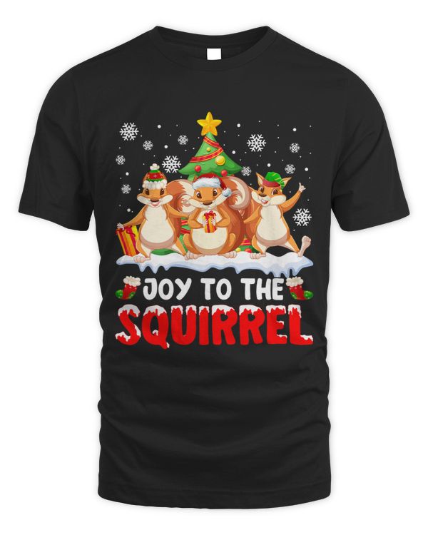 Joy To The Squirrel Christmas Santa Elf Squad Reindeer Xmas