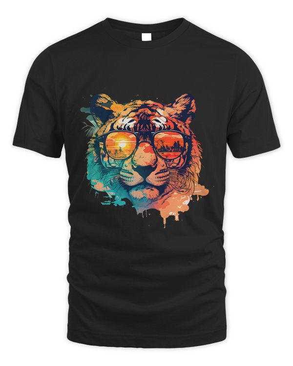 Colorful Tiger Face Tiger Head Wild Cat Lover 32