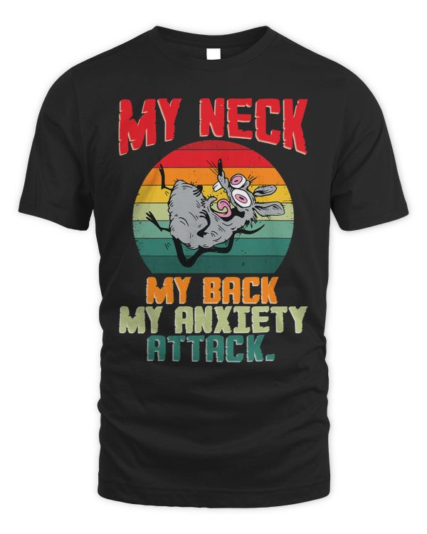 My Neck My Back Vintage Opossum Funny Sayings Sunset Fan