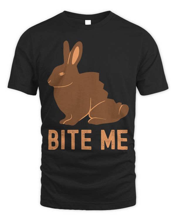 Funny Easter Bunny Tee Chocolate Rabbit Bite Me