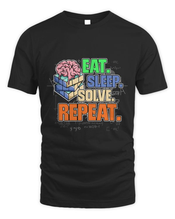 Eat Sleep Solve Repeat Math Speed Cubing Puzzle Lover Cute