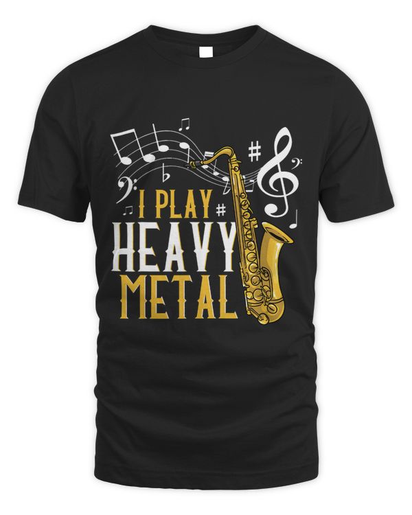 Funny Sax Player I Play Heavy Metal Alto Tenor Saxophone Art