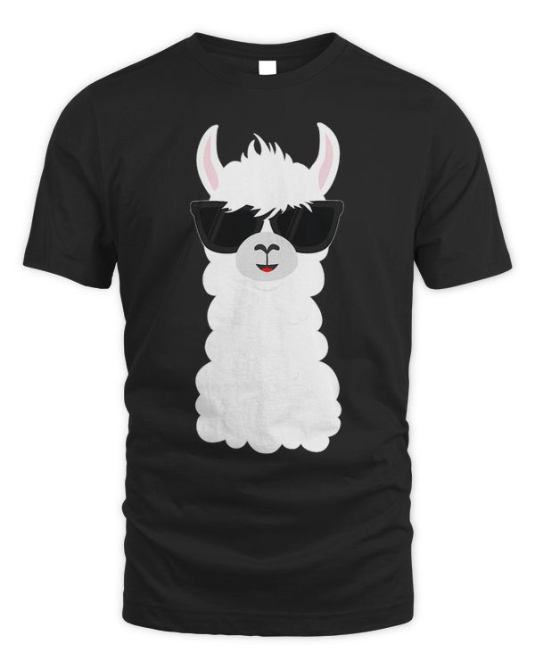 Cute Llama Alpaca With Sunglasses