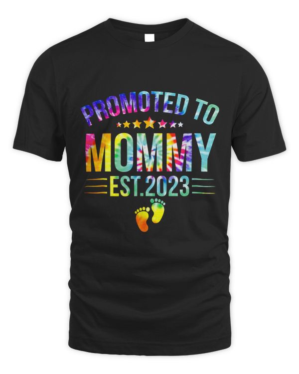 Promoted To Mommy Est. New Mom Gift Tie Dye Mothers Day