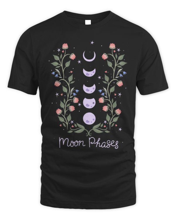 Phases of the Moon Retro 60s 70s Flower Novelty Family