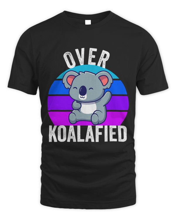 Over Koalafied Cute Smiling Koala Vintage Sunset Background