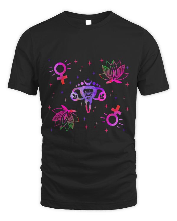 Phases Of The Moon Uterus Women Mystical Lotus Uterus