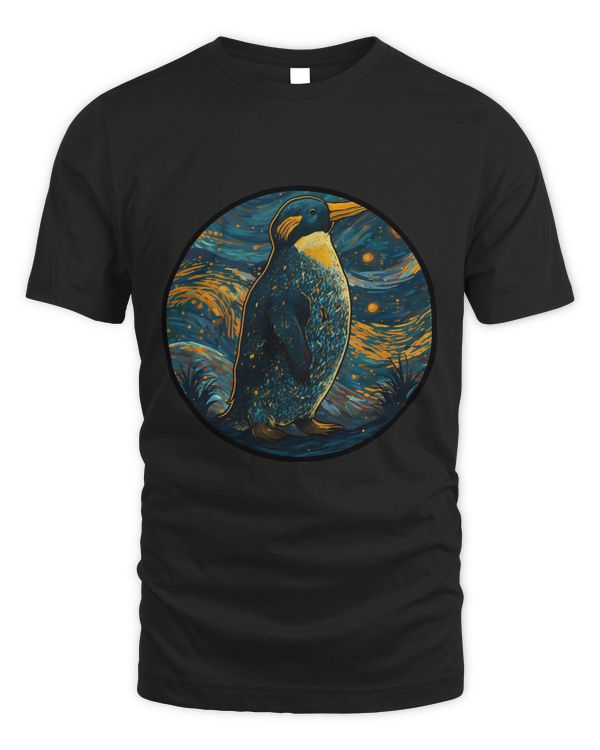 Macaroni Penguin in Starry Night Painting Men Women Kids