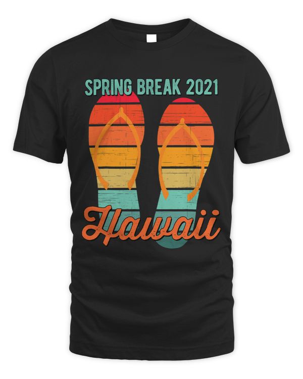 Spring Break Hawaii Islands Vintage Cool Flip Flops Tee 2