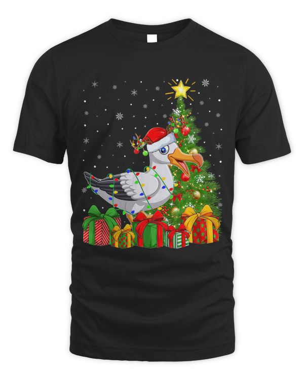 Seagull Bird Lover Xmas Holiday Santa Seagull Christmas Tree 21