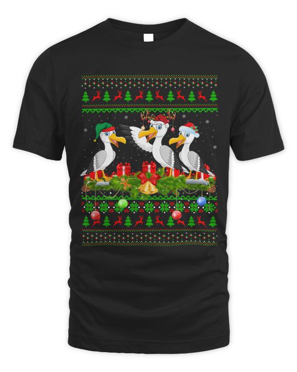 Seagull Bird Xmas Lighting Santa Ugly Seagull Christmas