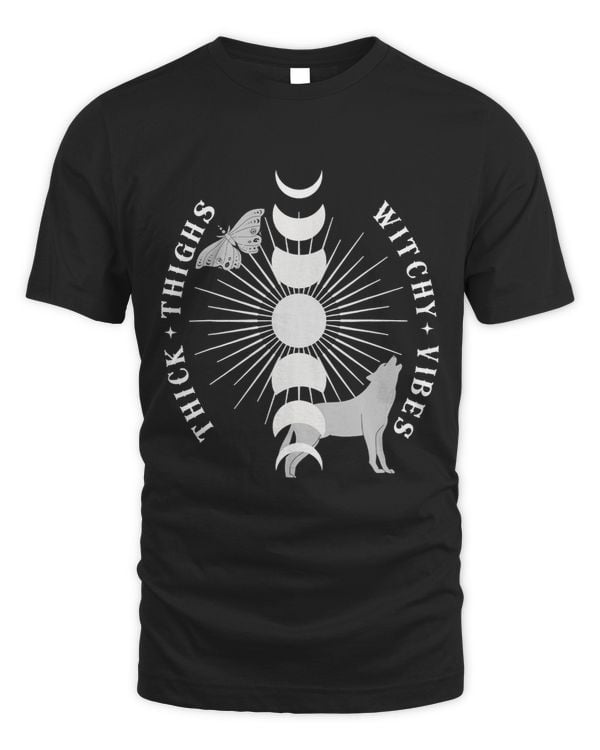 Thick Thighs Witchy Vibes Mystical Moon Phase Dark Academia