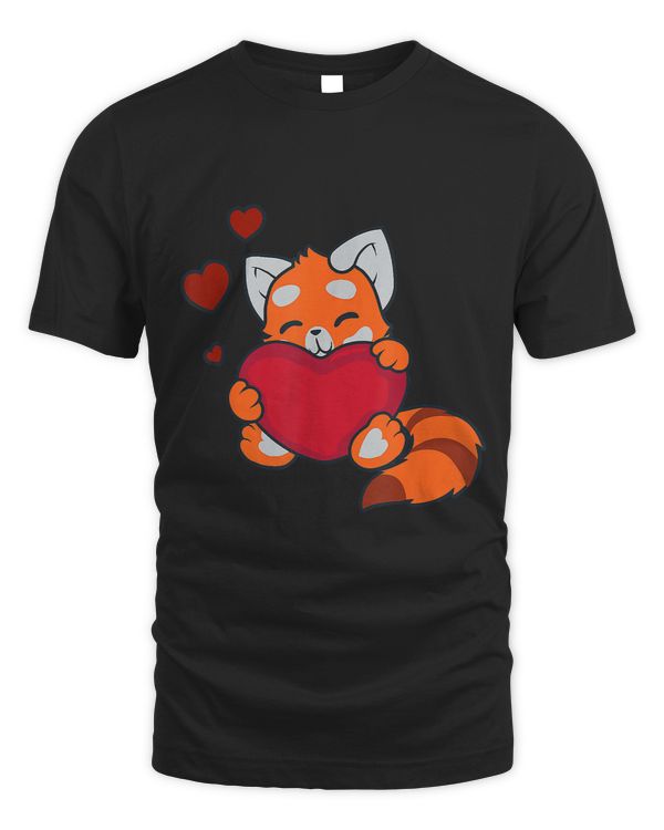 Funny Red Panda Valentines Day Girlfriend Heart