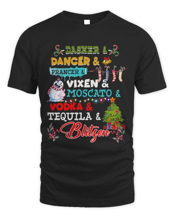 Funny Reindeer Alcohol Names Christmas Party Drinking Wine