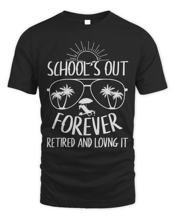 Funny Retired Teacher Sunglasses Beach Vacation Palm and Sun