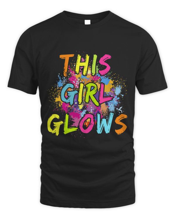 This Girl Glows 80s Party Paint Splatter Glow Party
