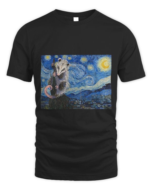 Starry Night Opossum Van Gogh Possum Funny Rodent Animal