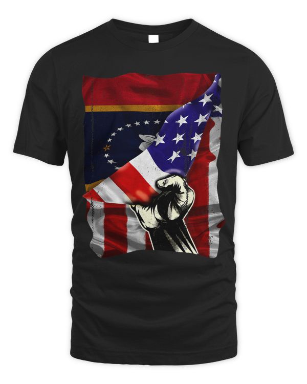 Mississippi State Flag Distressed US American Patriotic MS