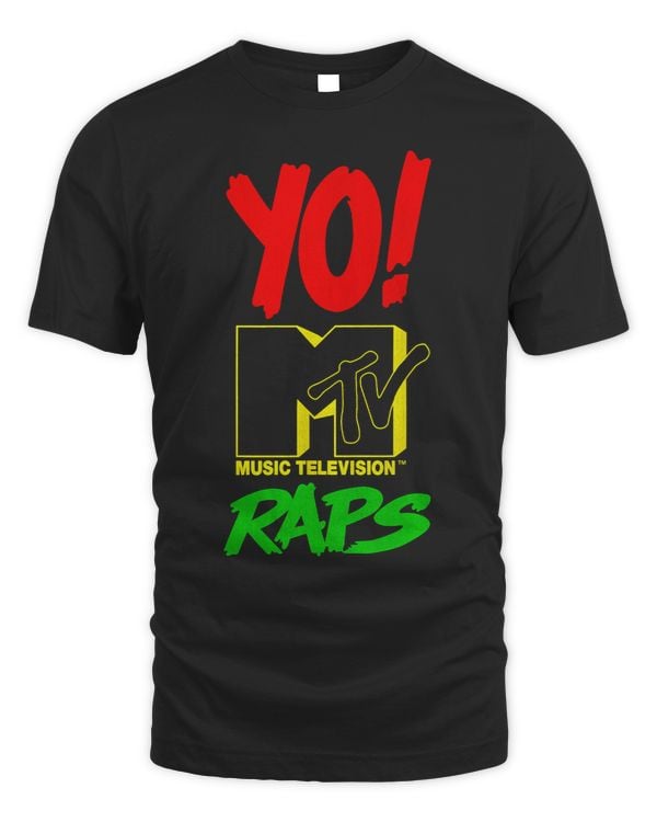 MTV Yo MTV Raps Red Yellow Green Stack Text