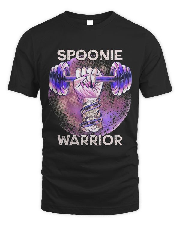 Fibro Lupus Spoonie Warrior Barbell Purple Fist Strong Girls