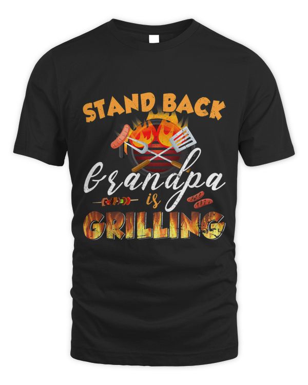 Vintage Stand Back Grandpa Is Grilling BBQ Grillmaster