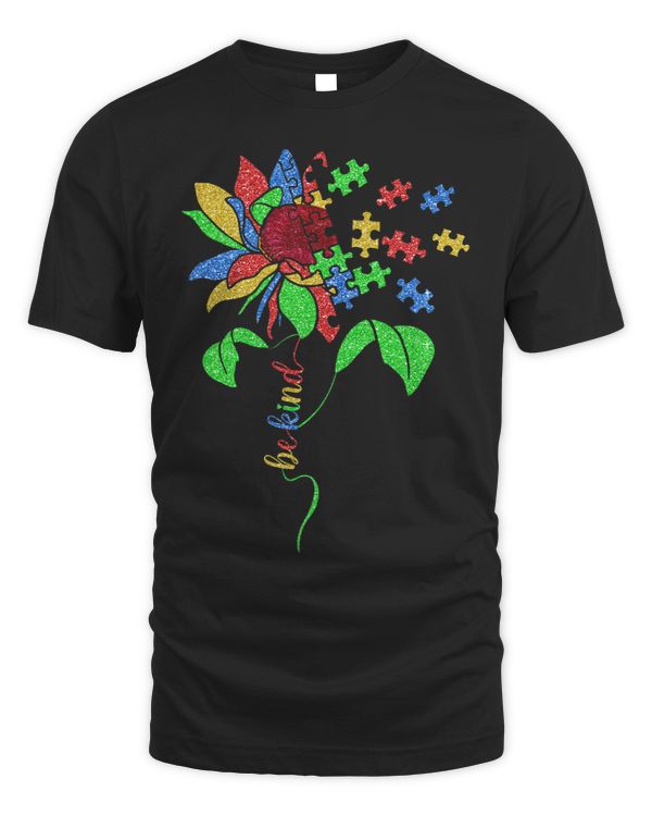 Sun Flower Puzzle Be Kind Autism Awareness Kindness Women