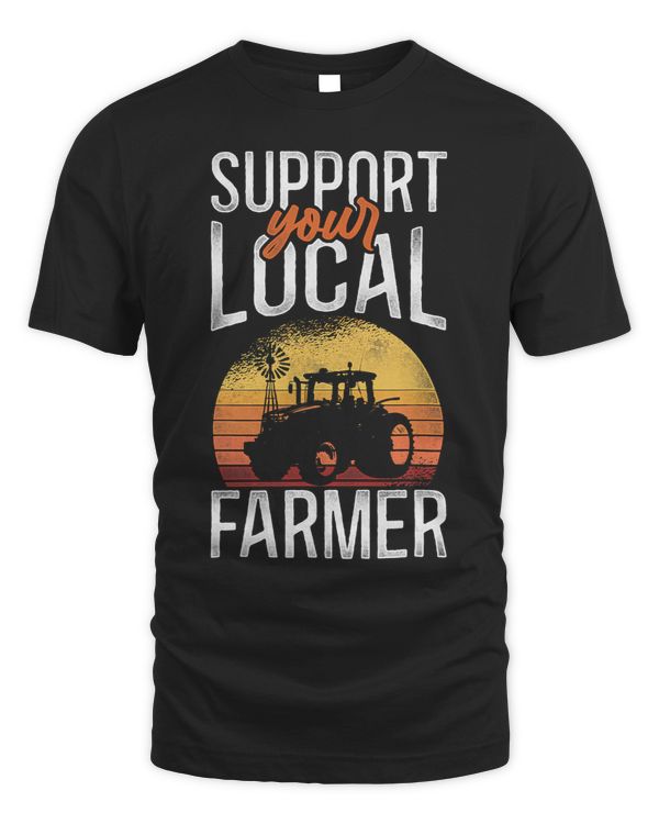 Tractor driving Farming Farmer Tractor Vintage Retro Support Your Local
