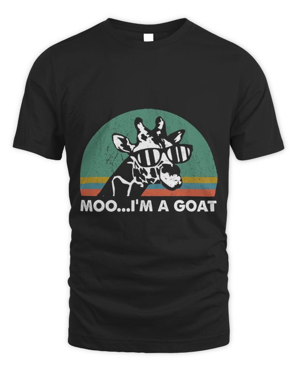 Vintage Moo Im A Goat Funny Giraffe Zoo