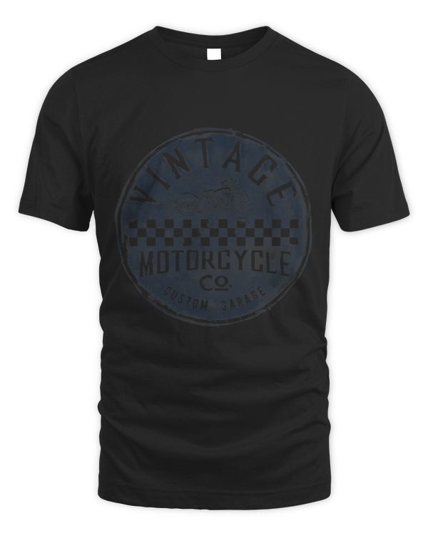Vintage Motorcycle Custom Garage Finish Race Circular Logo